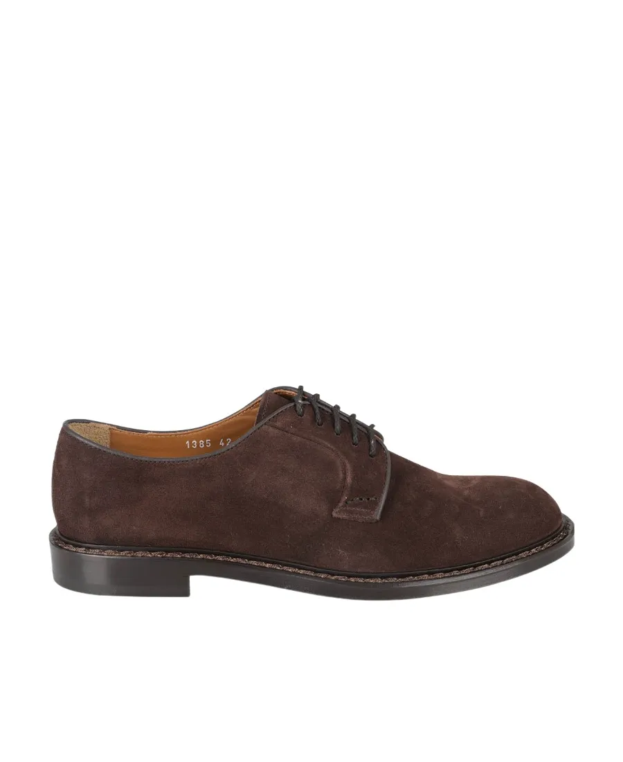 Round Toe Lace-Up Derby Shoes