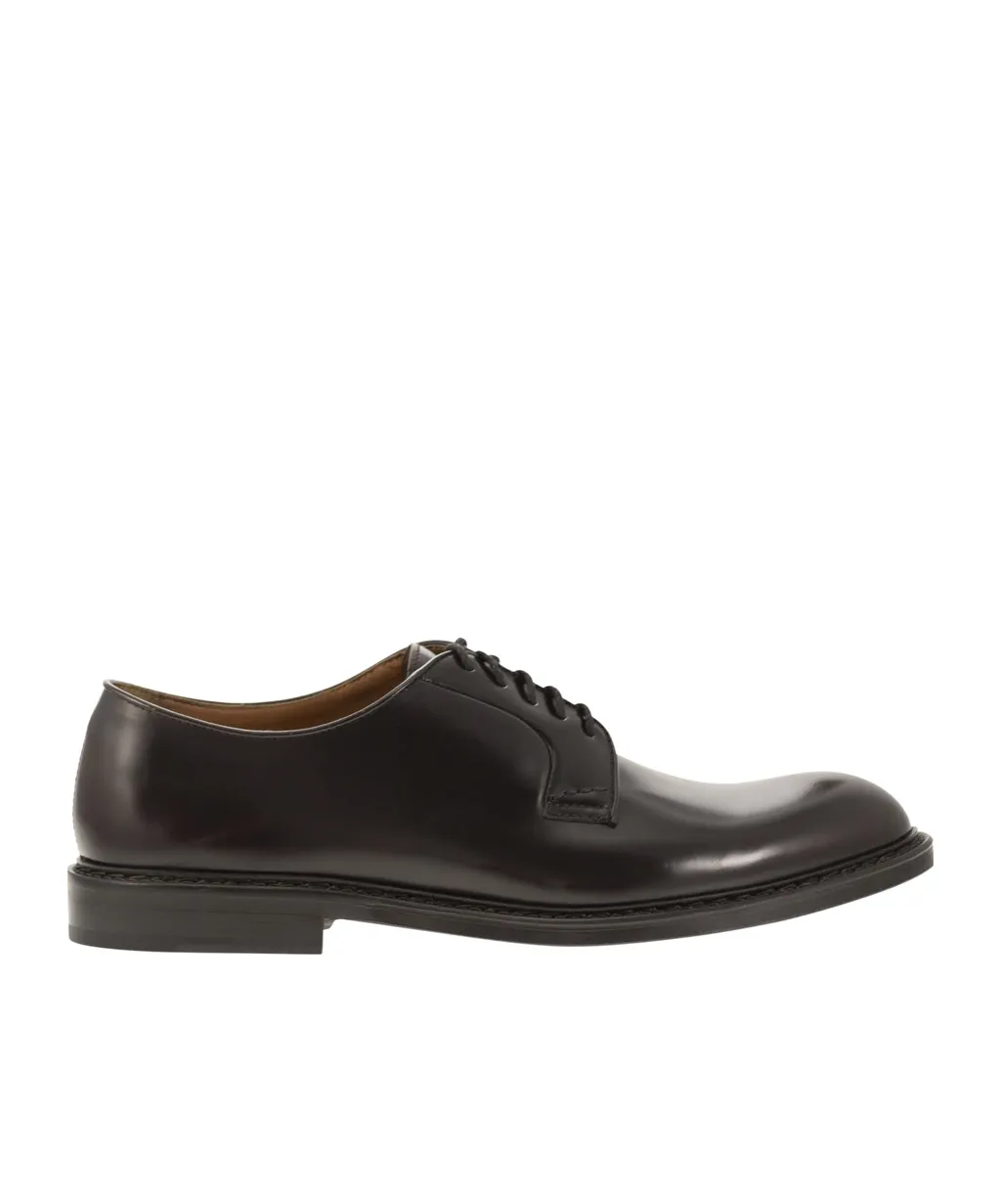 Almond Toe Lace-Up Derby Shoes