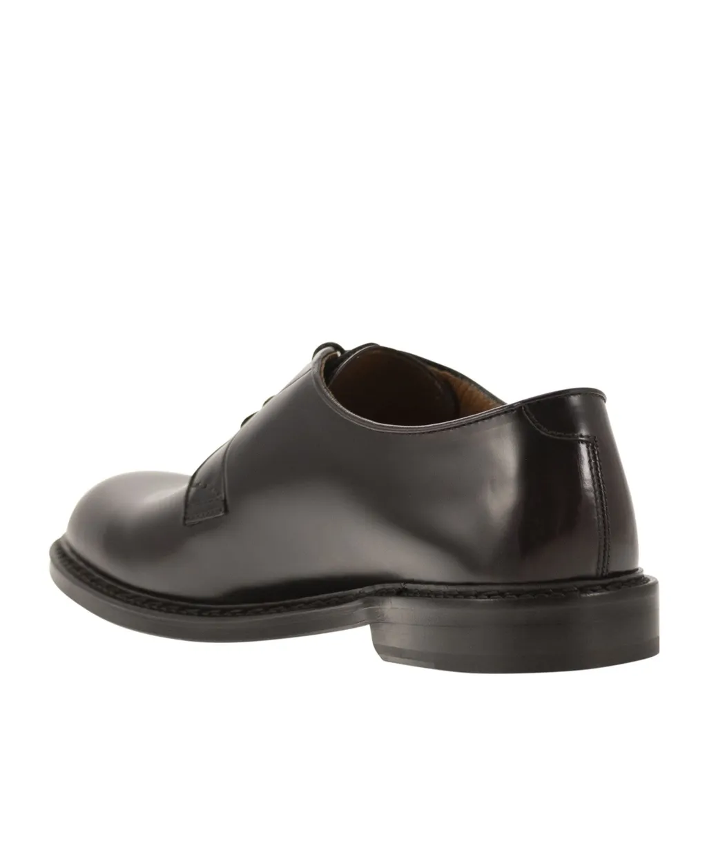 Almond Toe Lace-Up Derby Shoes