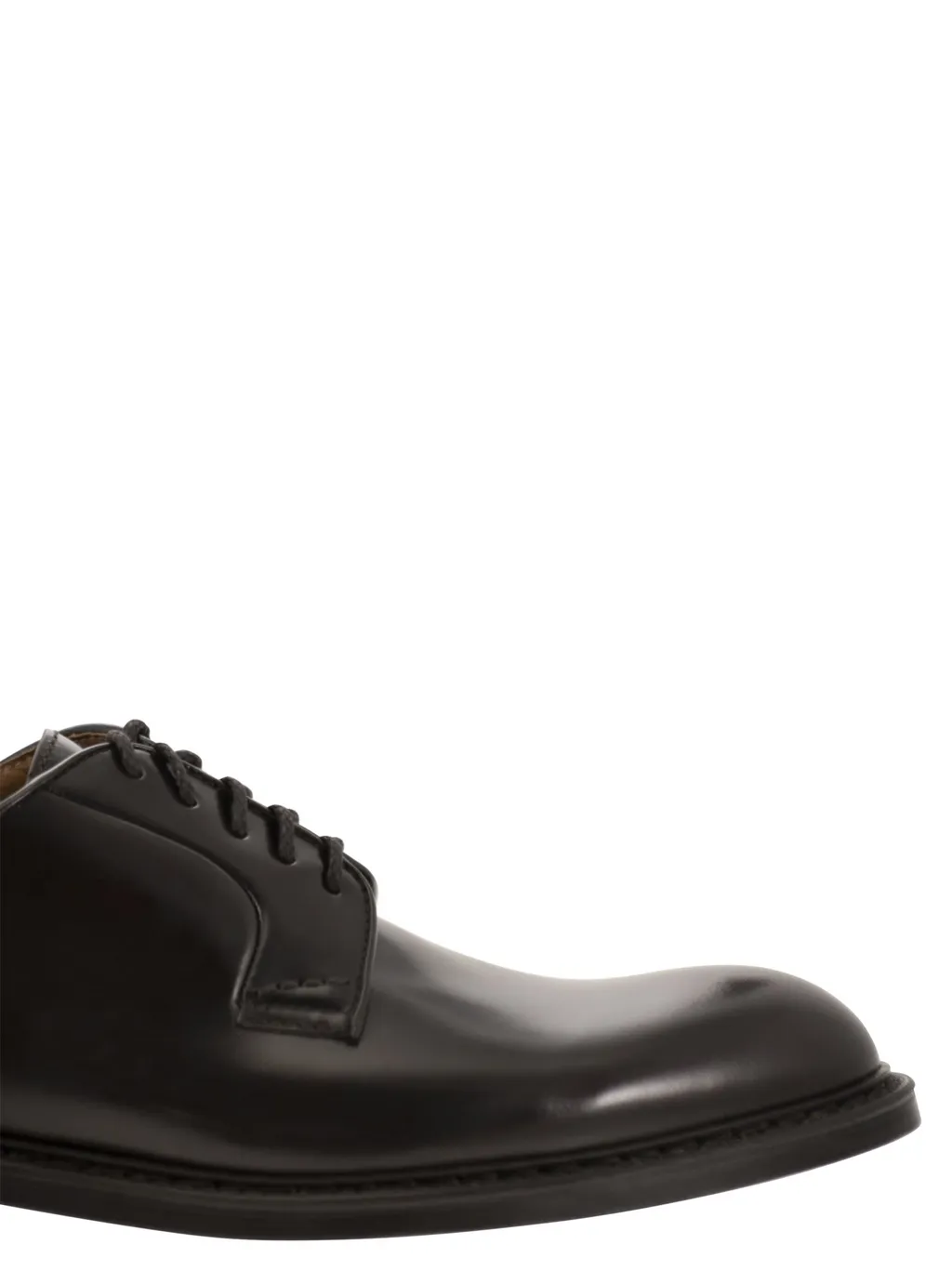 Almond Toe Lace-Up Derby Shoes