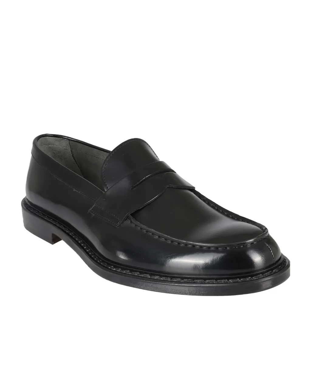 Penny-Slot Almond Toe Loafers
