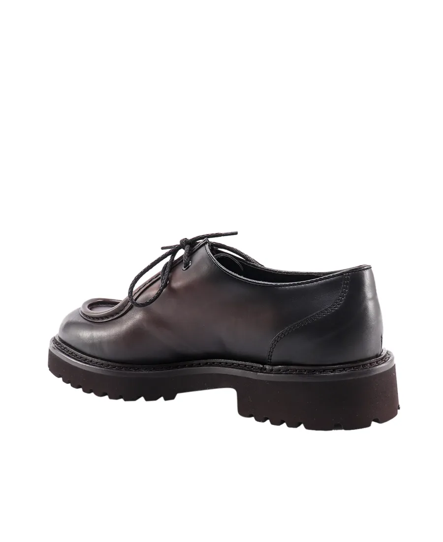 Two-Hole Round-Toe Lace-Up Shoes