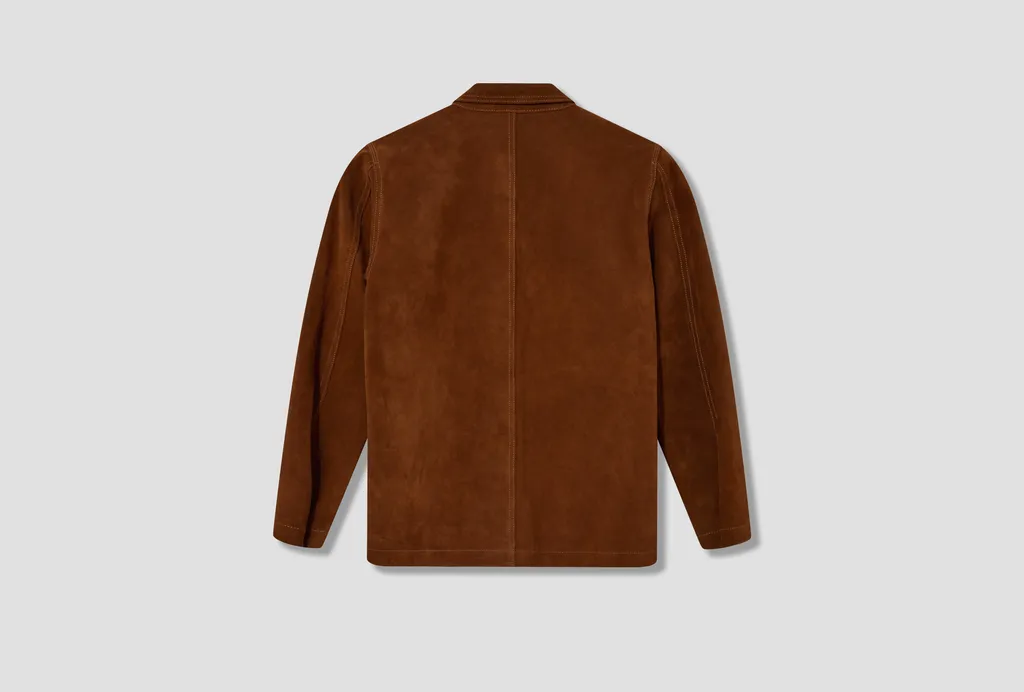 Lapel Long-Sleeved Leather Jacket