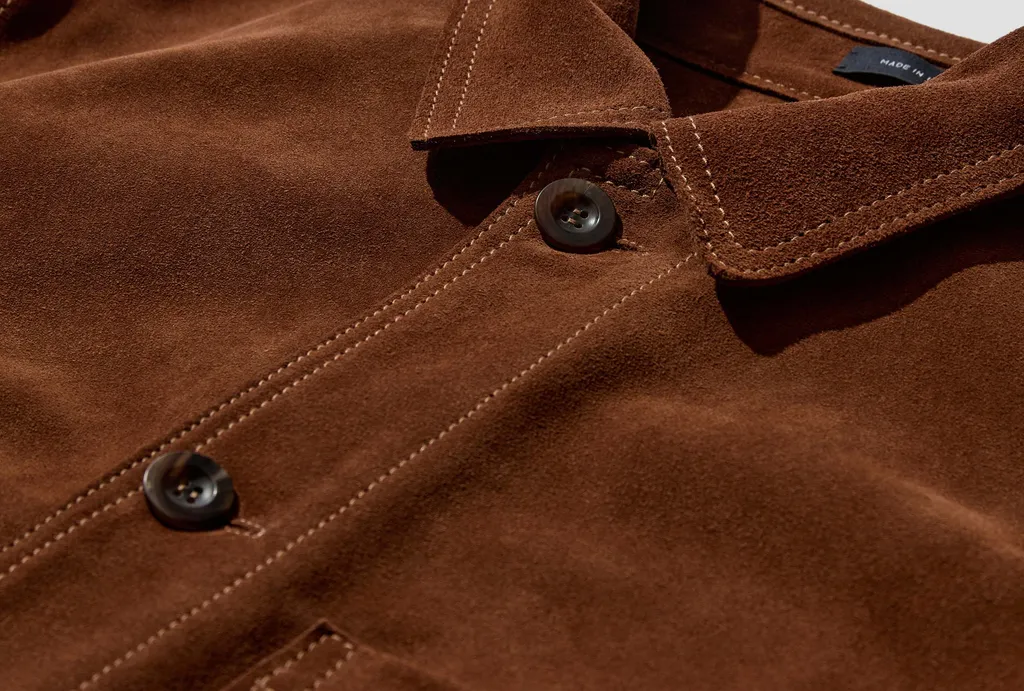 Lapel Long-Sleeved Leather Jacket
