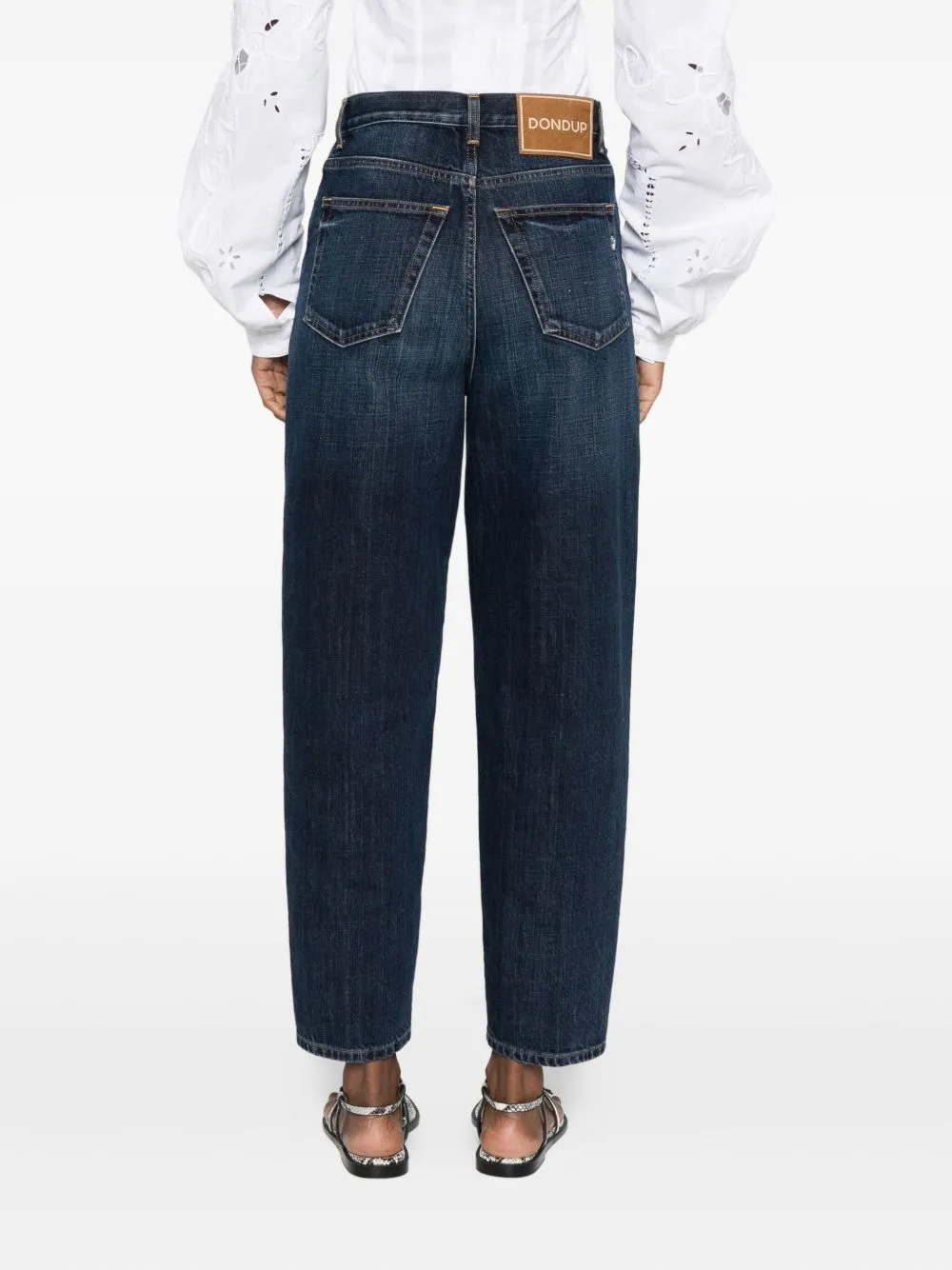 High-Waisted Straight-Leg Jeans
