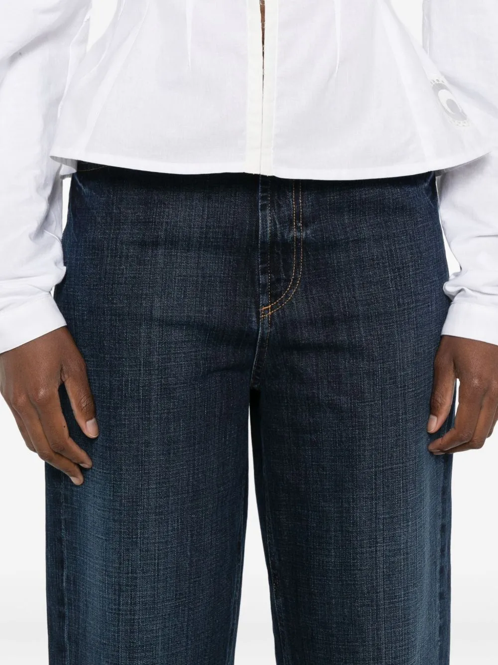 High-Waisted Straight-Leg Jeans