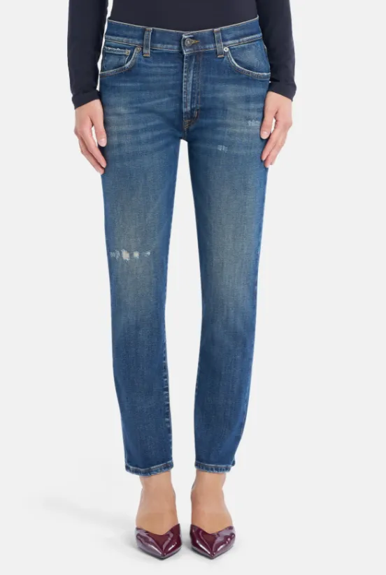 Slim-Fit Five-Bag Jeans With Holes