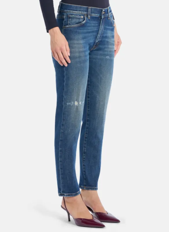 Slim-Fit Five-Bag Jeans With Holes