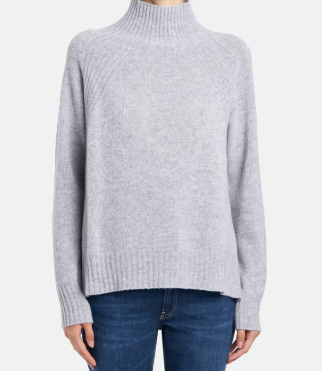 Polo Neck Jumper In Cashmere Wool