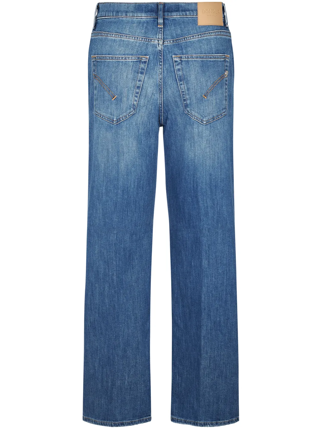Jewel Button Wide-Leg Jeans