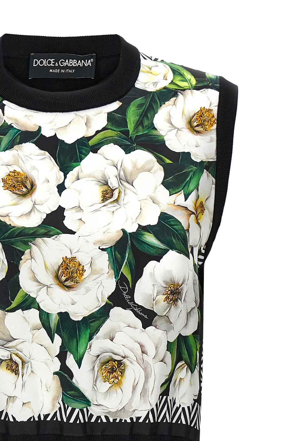 Floral Printed Knitted Vest