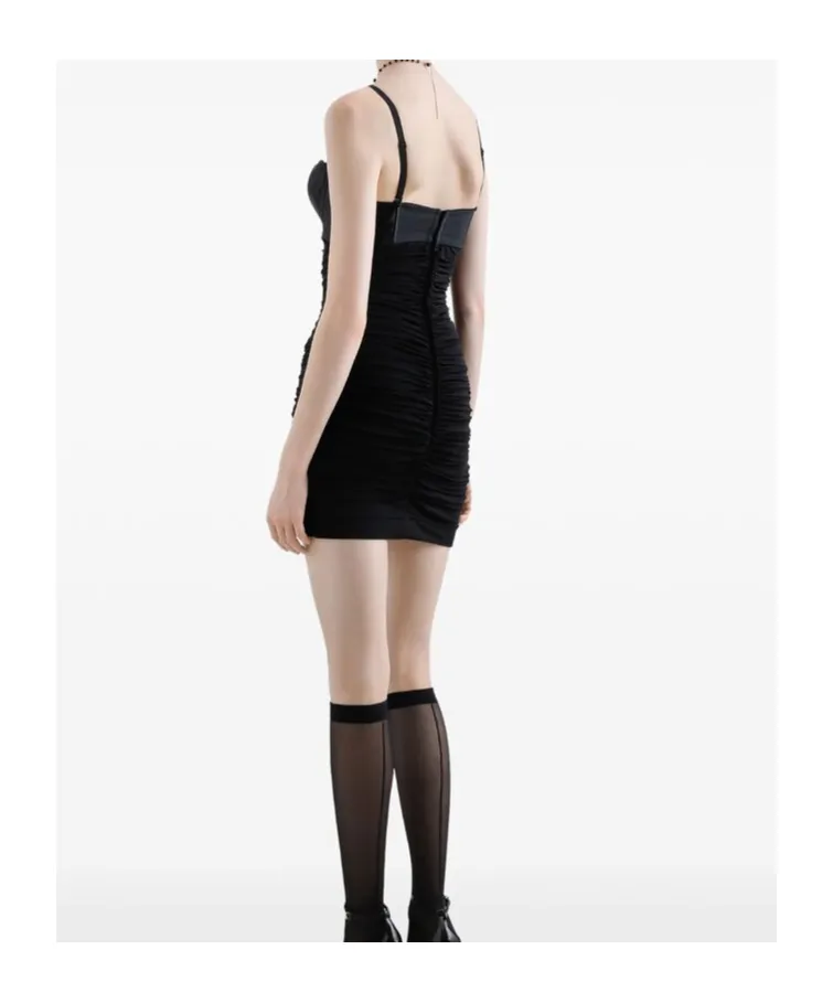 Ruched Detailed Mini Dress