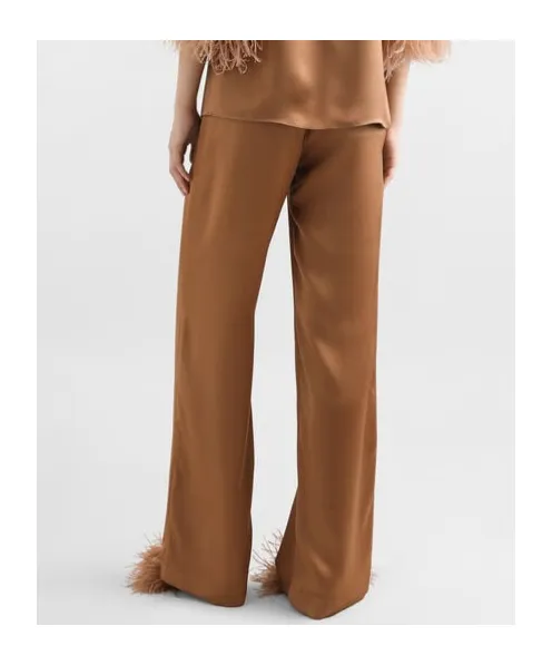 Elastic Waist Satin Pants