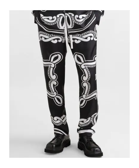 Pajama Printed Drawstring Pants