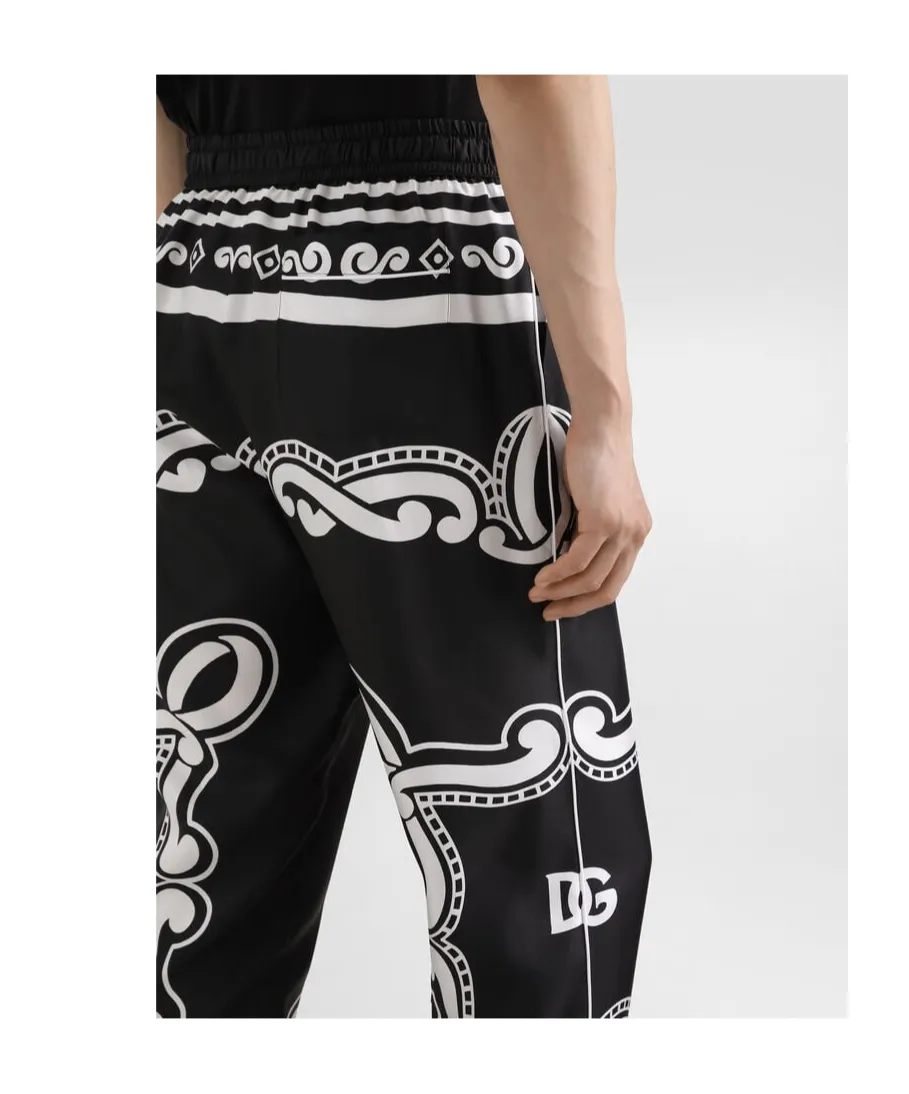 Pajama Printed Drawstring Pants