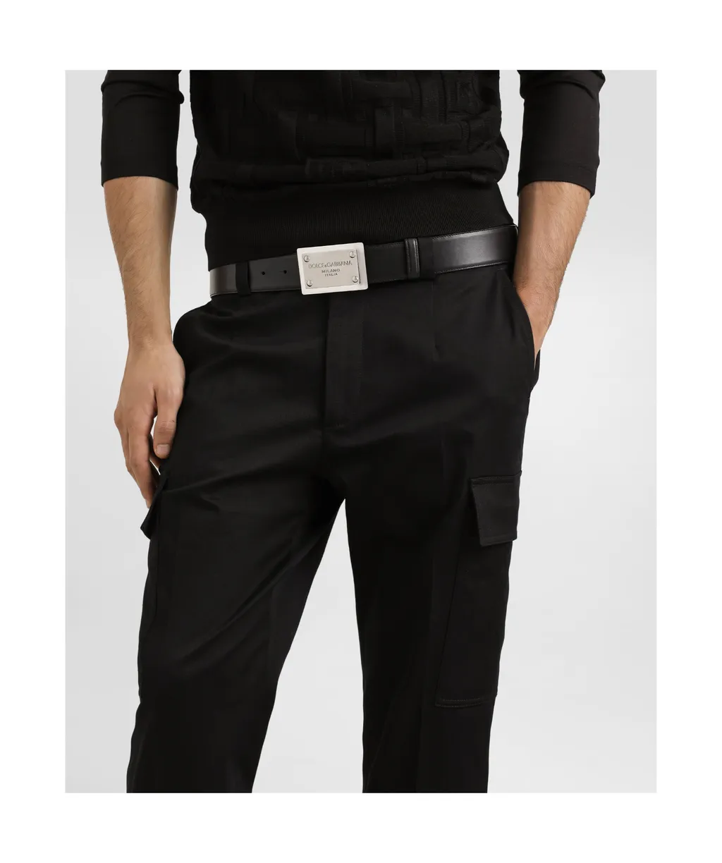 Logo Plaque Cargo Pants