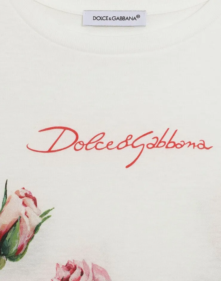 Floral Printed Crewneck T-Shirt