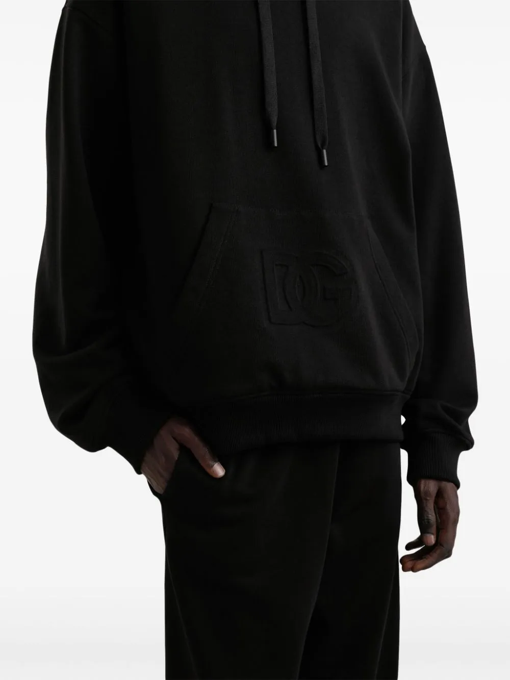 Logo Embossed Drawstring Hoodie