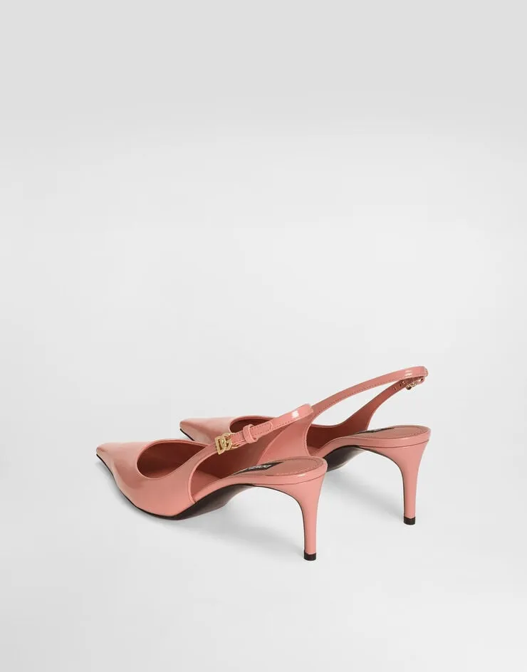 Dg Logo Plaque Slingback Pumps