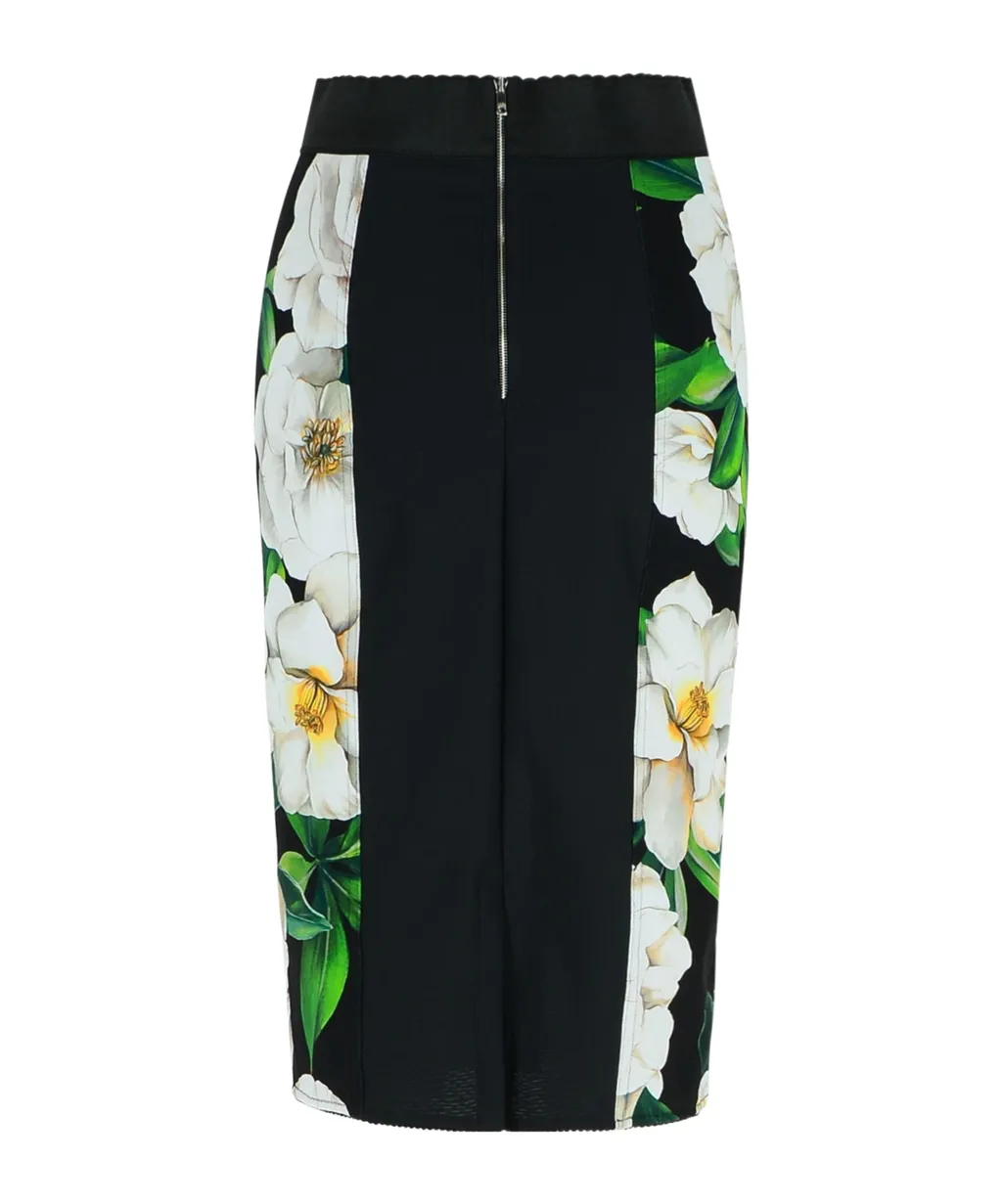 Gardenia Floral Printed Midi Skirt
