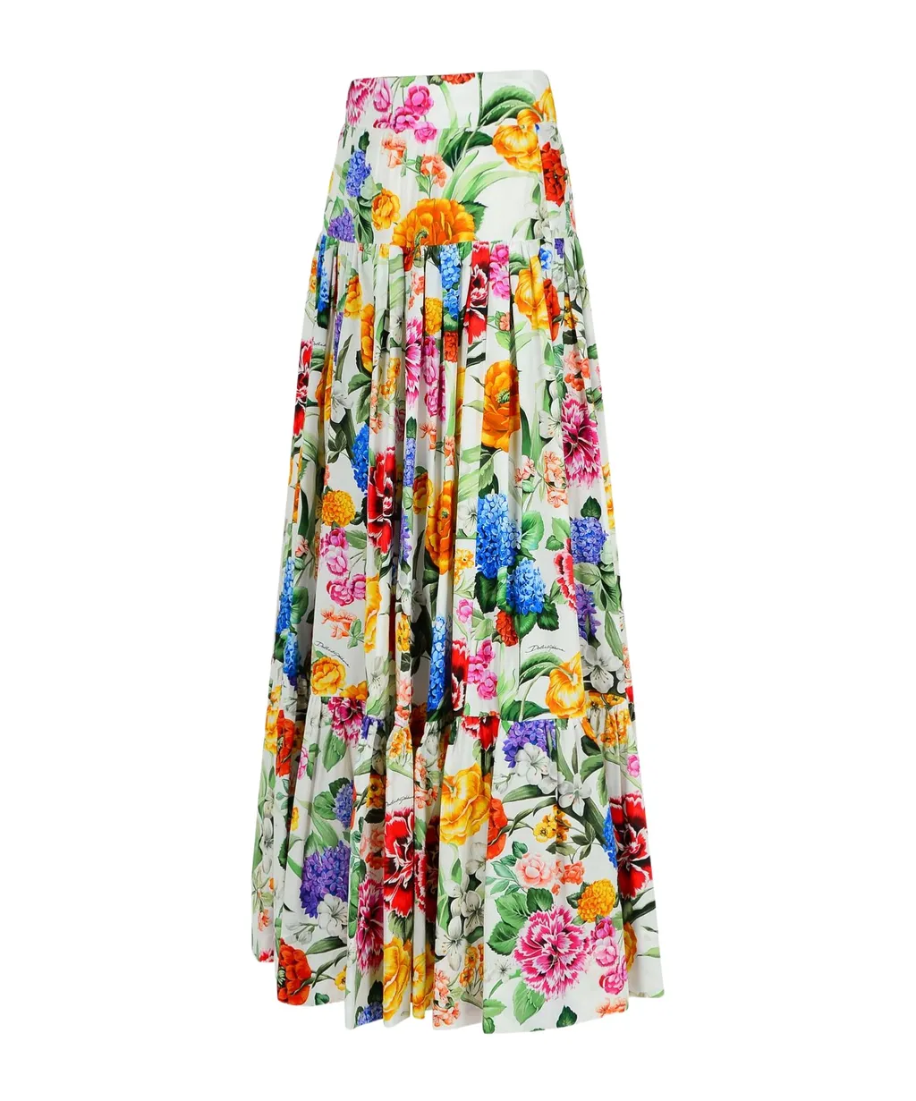Floral Printed Midi Skirt