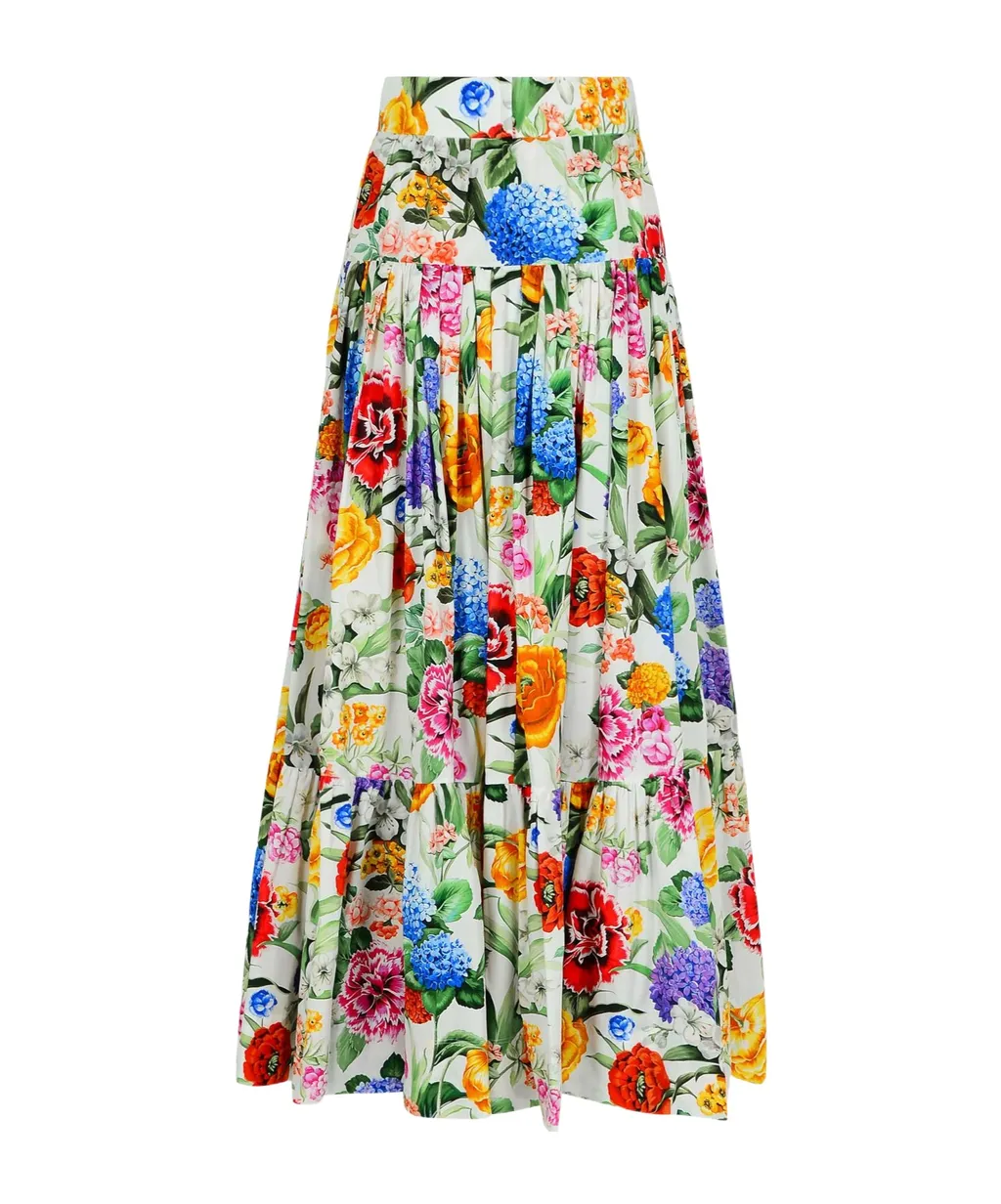Floral Printed Midi Skirt