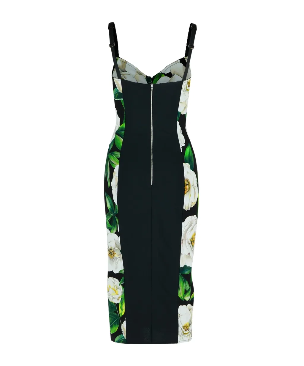 Floral Printed Mini Bustier Dress