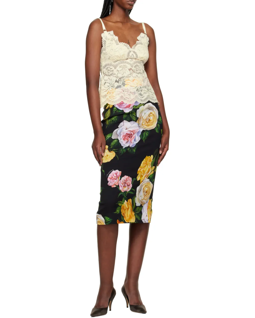 Floral Printed Midi Skirt