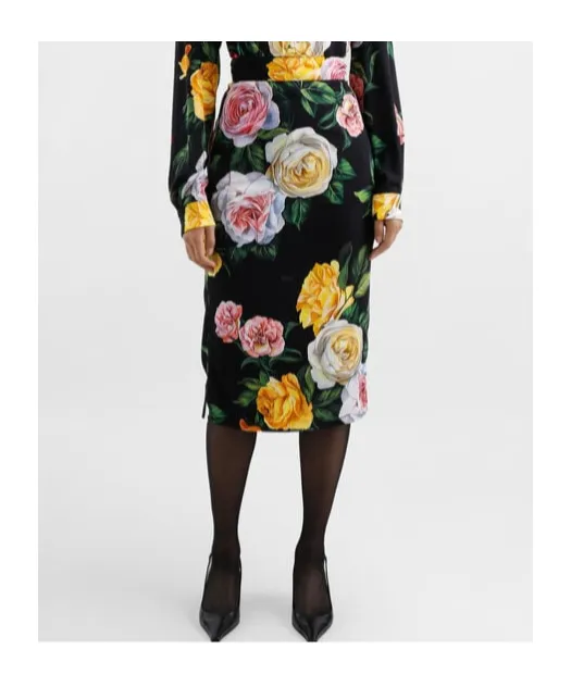 Floral Printed Midi Skirt