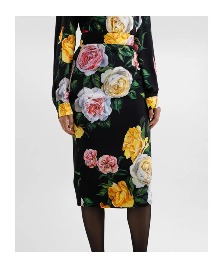 Floral Printed Midi Skirt