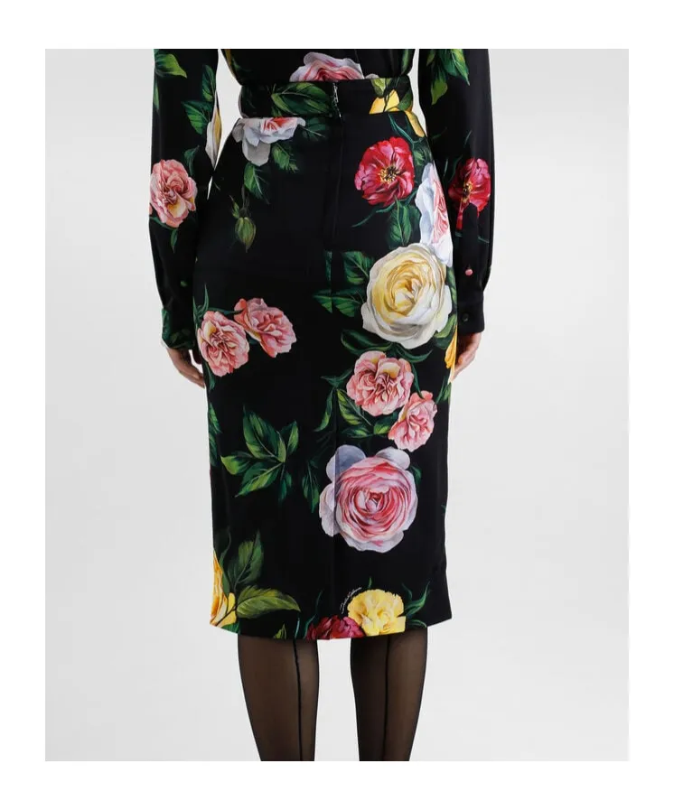 Floral Printed Midi Skirt