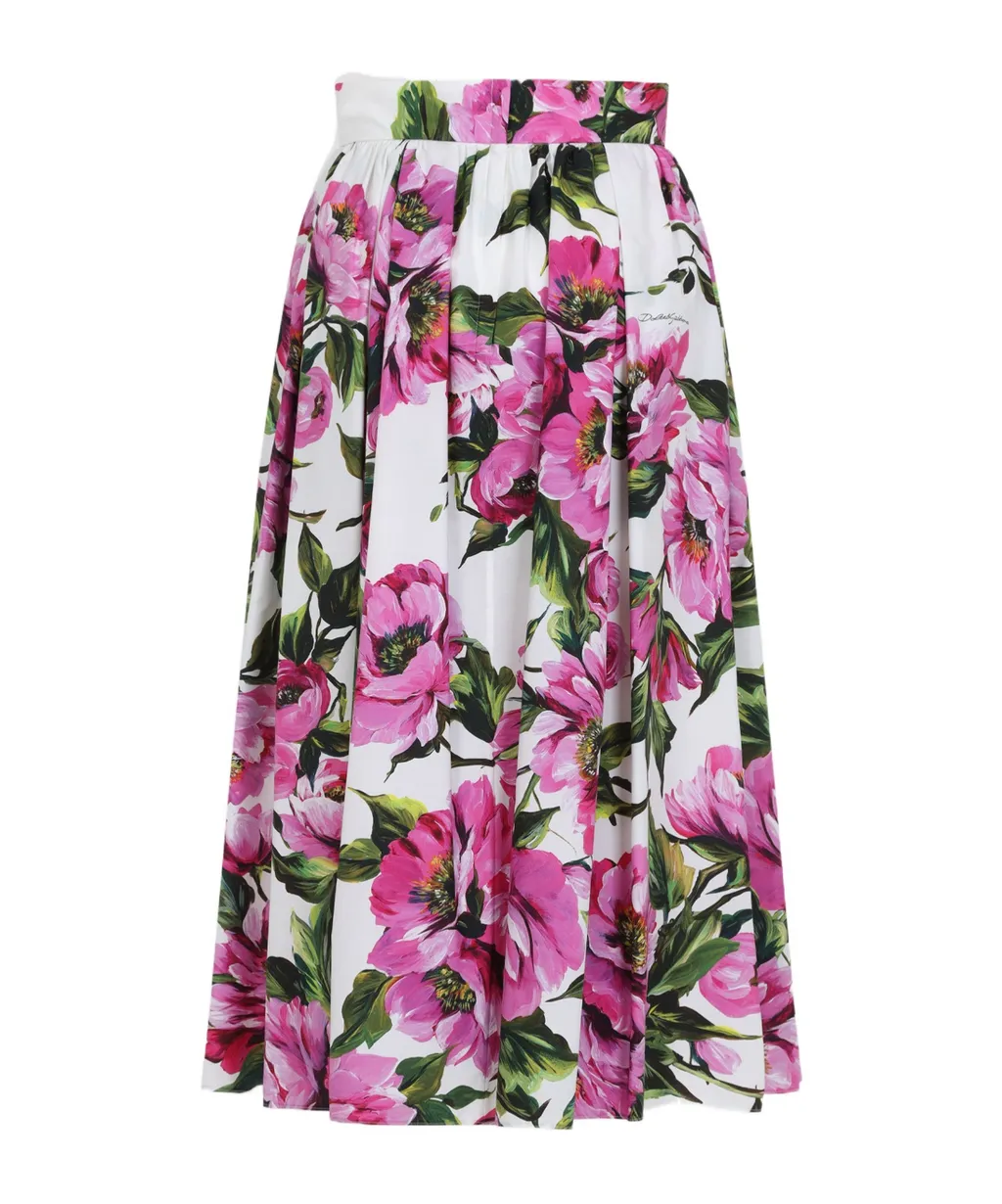 Printed Midi Skirt