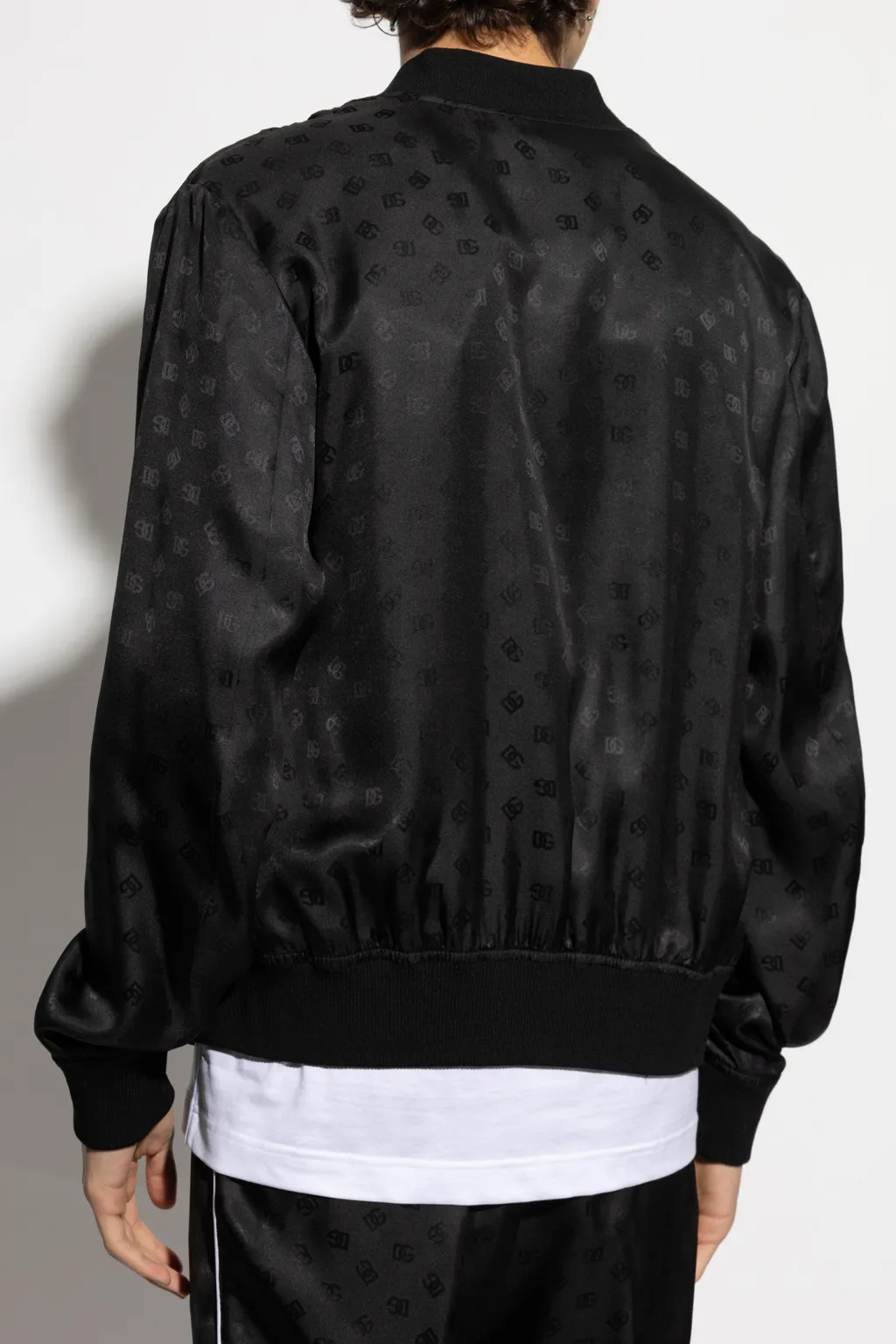 Logo Jacquard Zipped Bomber Jacket