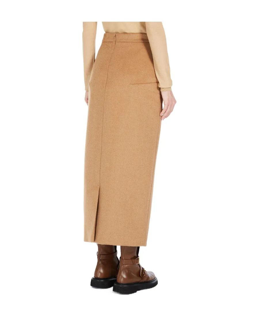 Babele Dart-Detail Brushed Midi Skirt