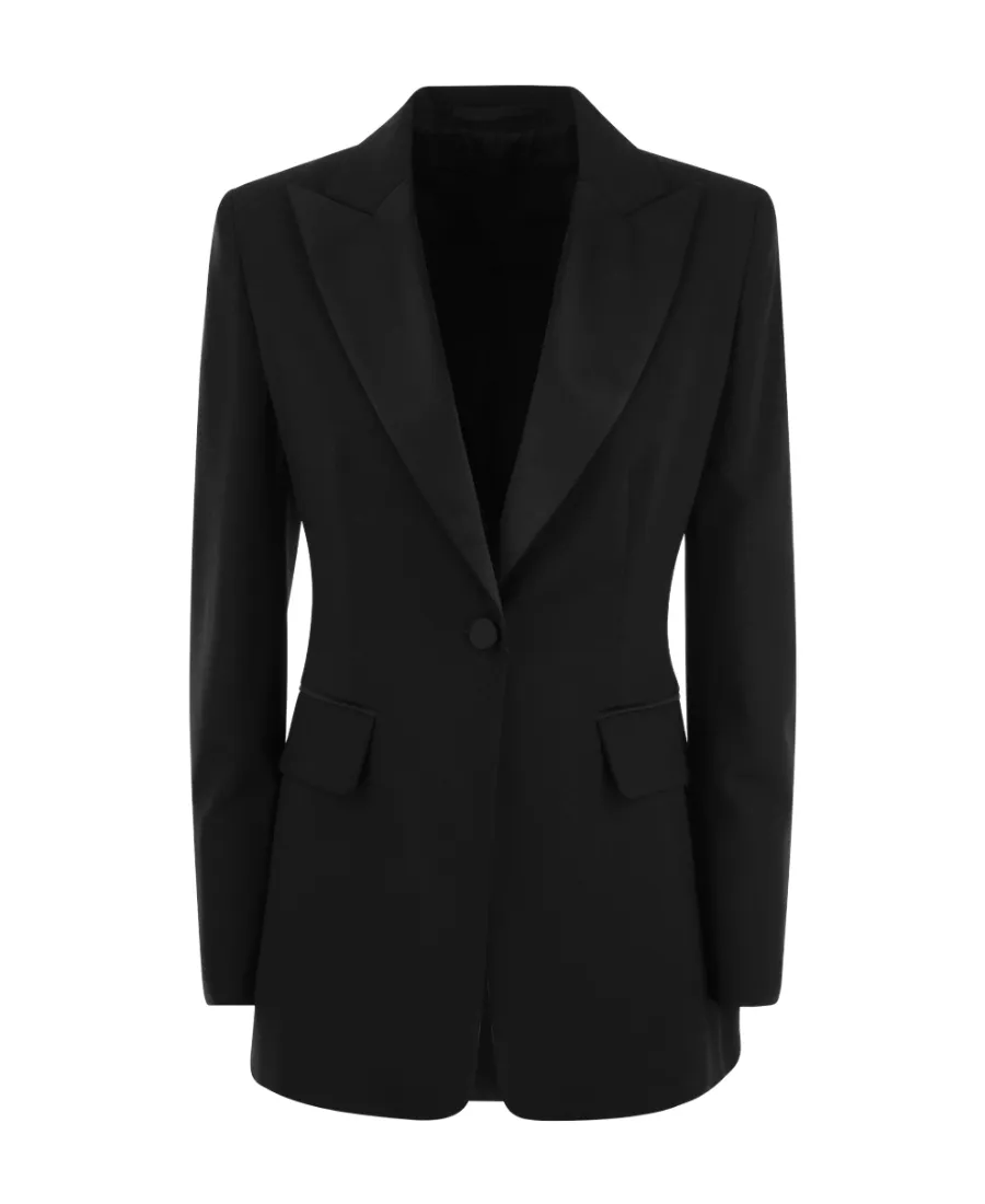 Single-Breasted Wool-Blend Blazer