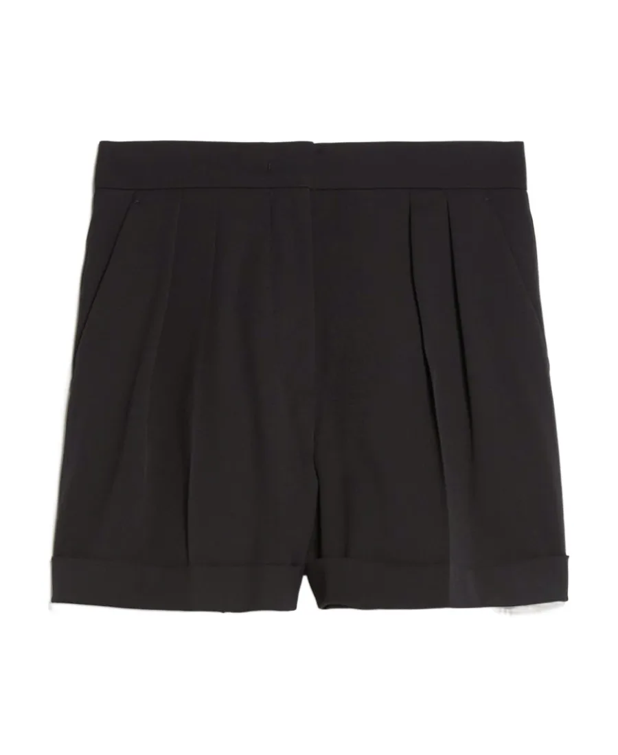 Turn-Up Pleated Shorts