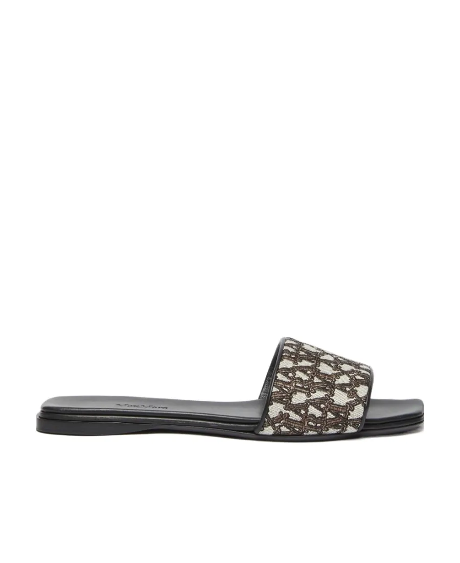 Logo-Jacquard Leather Slides