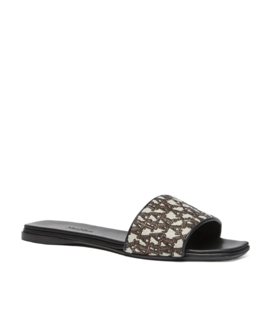 Logo-Jacquard Leather Slides