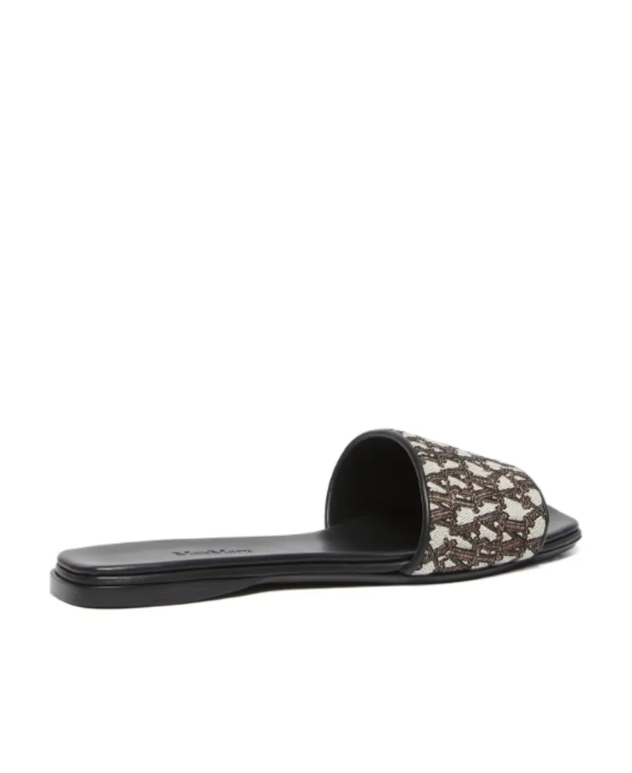 Logo-Jacquard Leather Slides