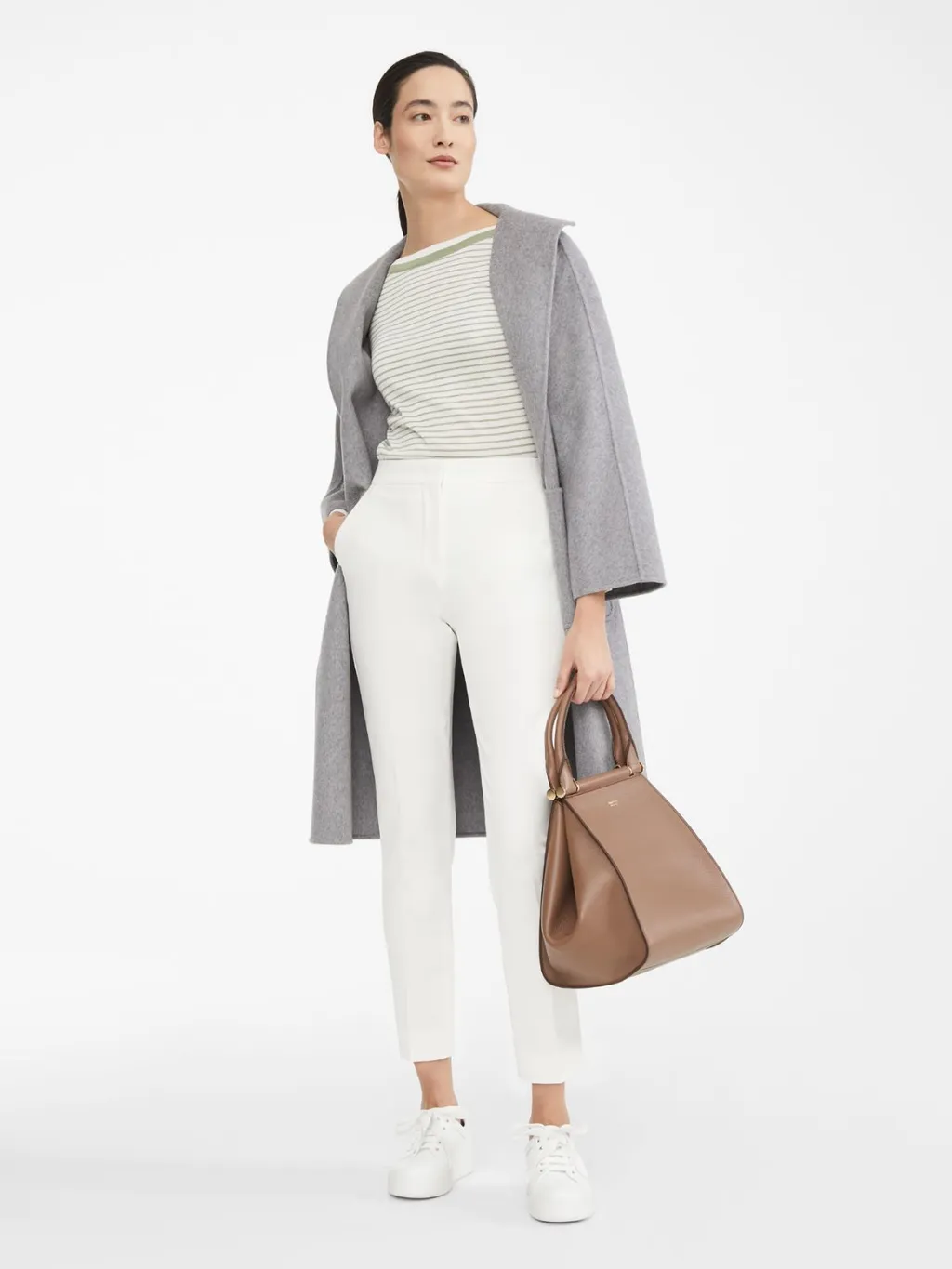 Mid-Rise Cropped Trousers