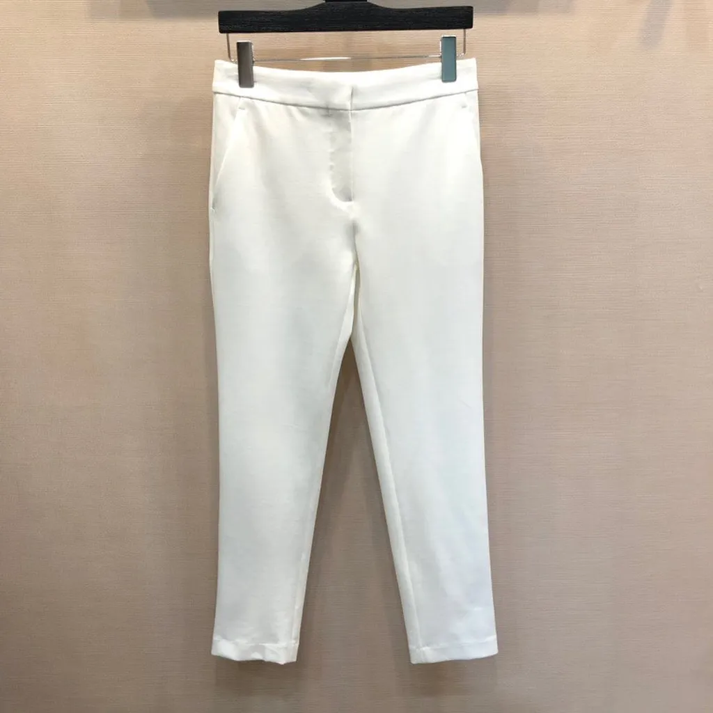 Mid-Rise Cropped Trousers