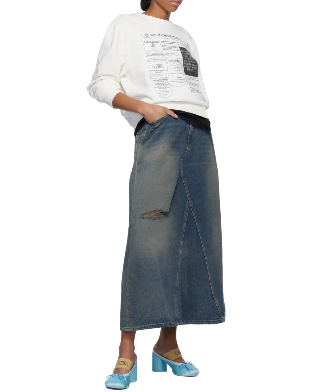 Distressed Skirt