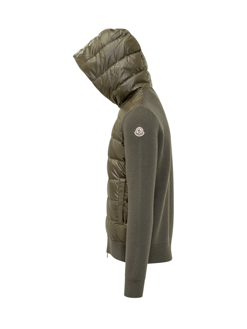 Padded Wool Zip-Up Hoodie