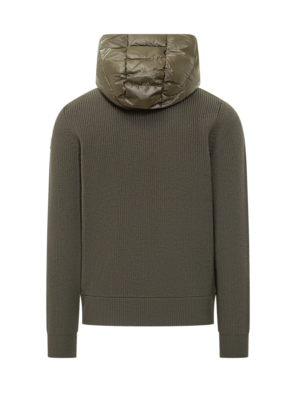 Padded Wool Zip-Up Hoodie
