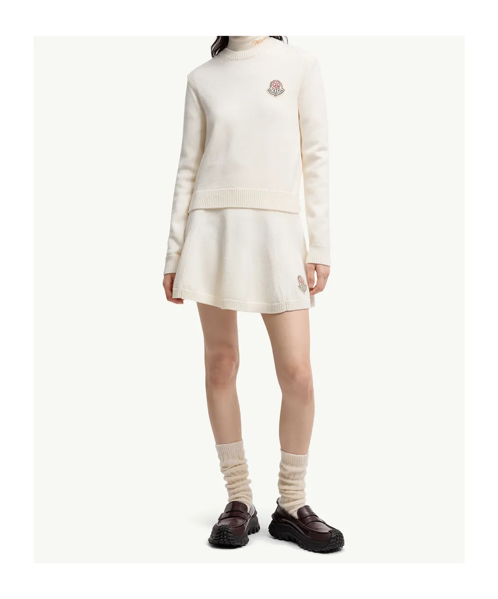 Logo Patch Knit Long-Sleeve Top