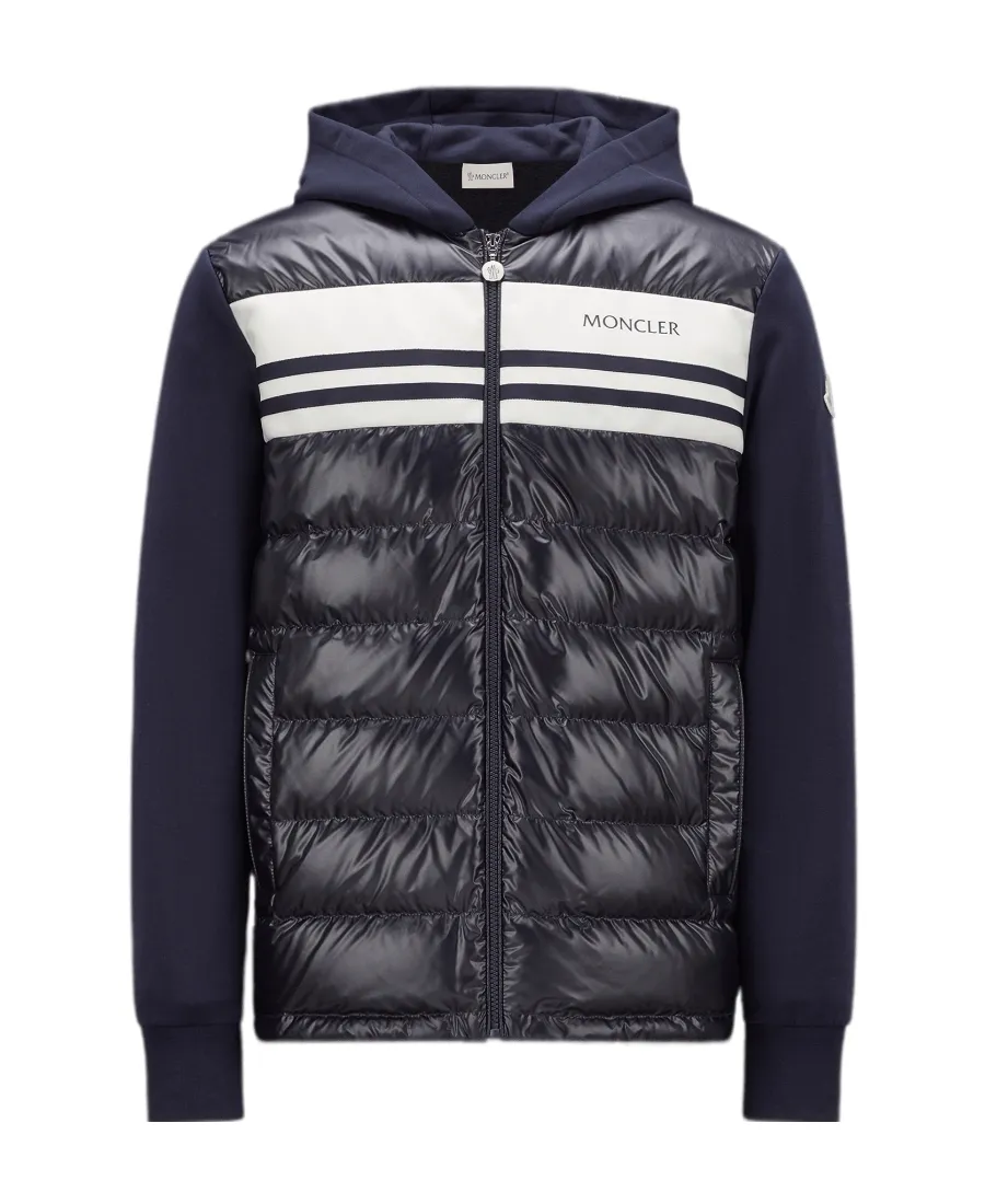 Logo Printed Zip-Up Padded Hoodie
