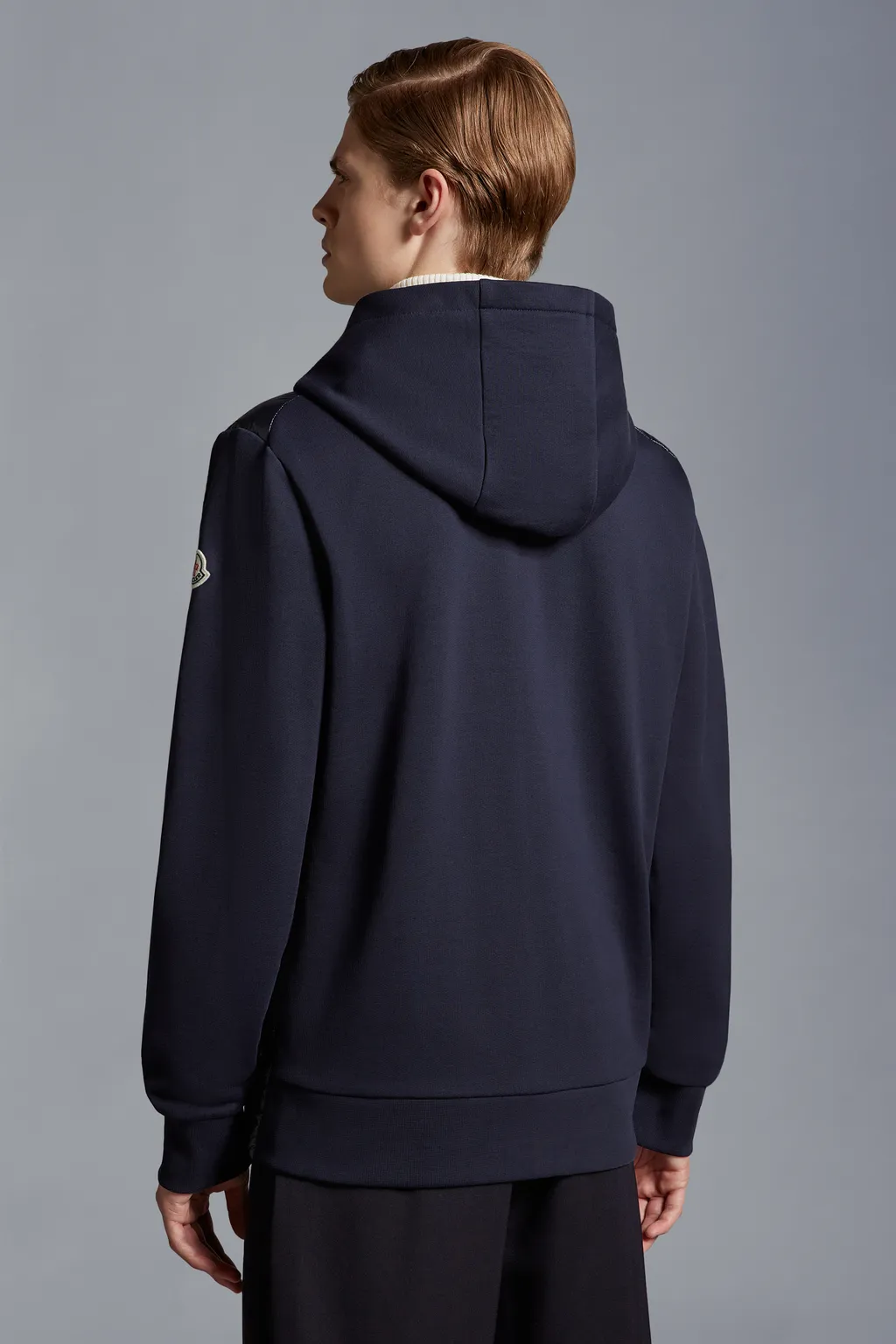 Logo Printed Zip-Up Padded Hoodie