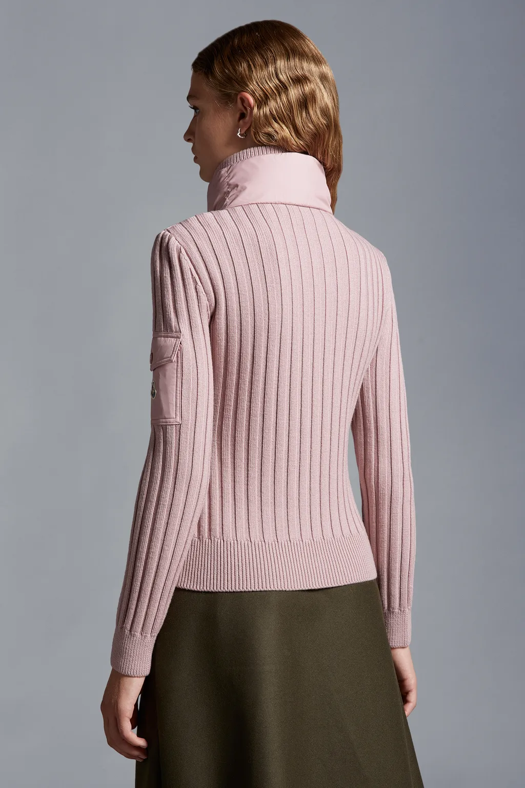 Padded Wool Cardigan