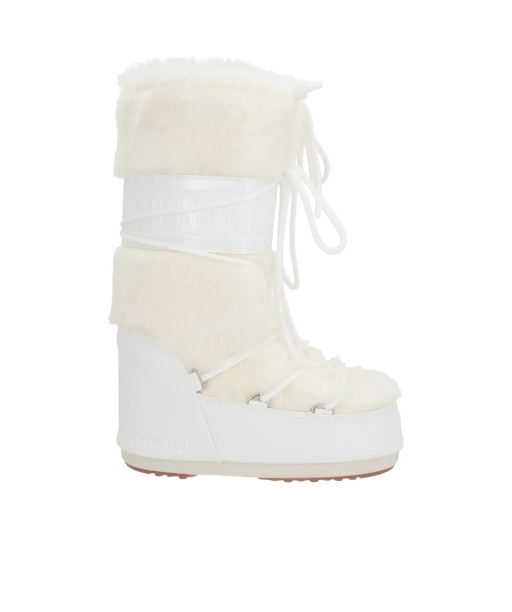 Logo Printed Lace-Up Snow Boots