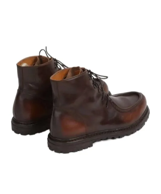 Round-Toe Leather Boots